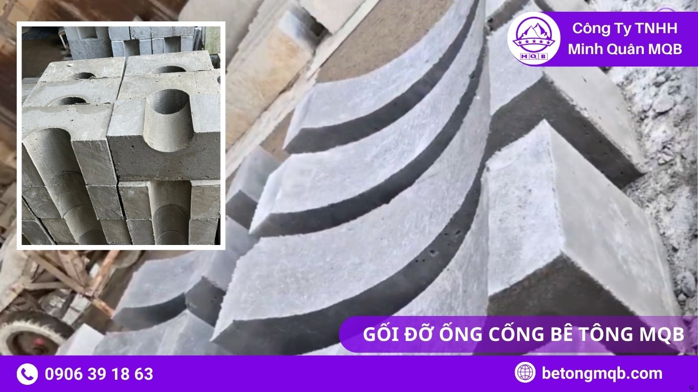 chuẩn bị nền để kê ống cống