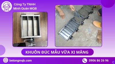 Ứng dụng khuôn đúc mẫu vữa xi măng