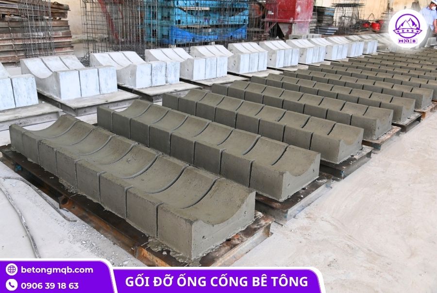 Sản xuất và phân phối chân kê ống cống bê tông đúc sẵn cao cấp 2 Chân kê ống cống bê tông đúc sẵn