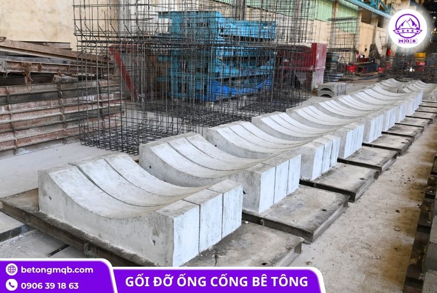 Sản xuất và phân phối chân kê ống cống bê tông đúc sẵn cao cấp 3 Chân kê ống cống chịu lực
