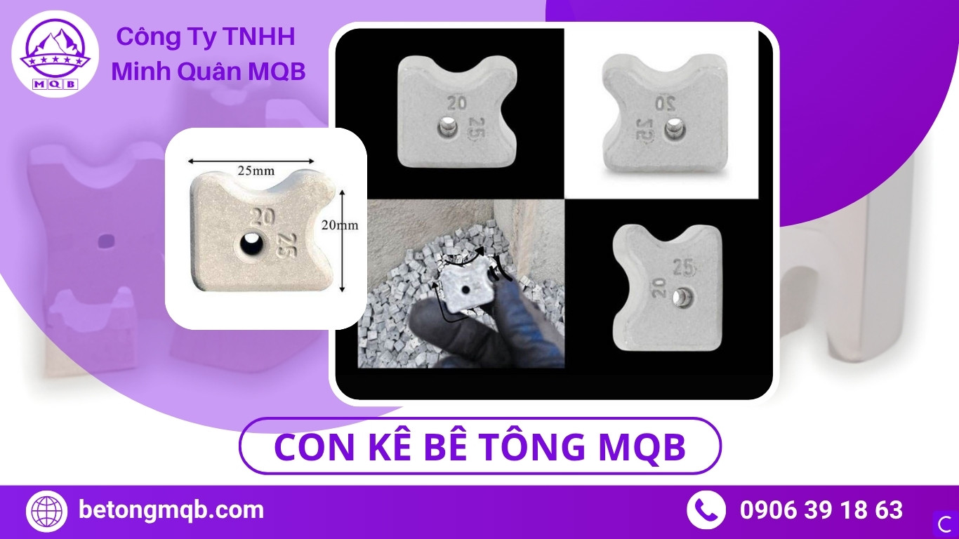 Cách Sử Dụng Con Kê Bê Tông Đúng Kỹ Thuật (2026) | BÊ TÔNG MQB 12 con kê bê tông 20-25mm bê tông MQB
