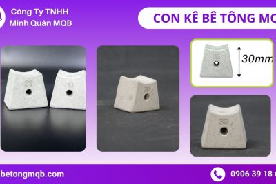 con kê bê tông đúc sẵn 30mm dùng kê sàn 2 lớp MQB