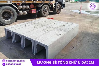 Cống bê tông chữ U dài 2m cao 500mm nắp rời tại Miền Tây 9 Cống bê tông chữ U dài 2m chất lượng