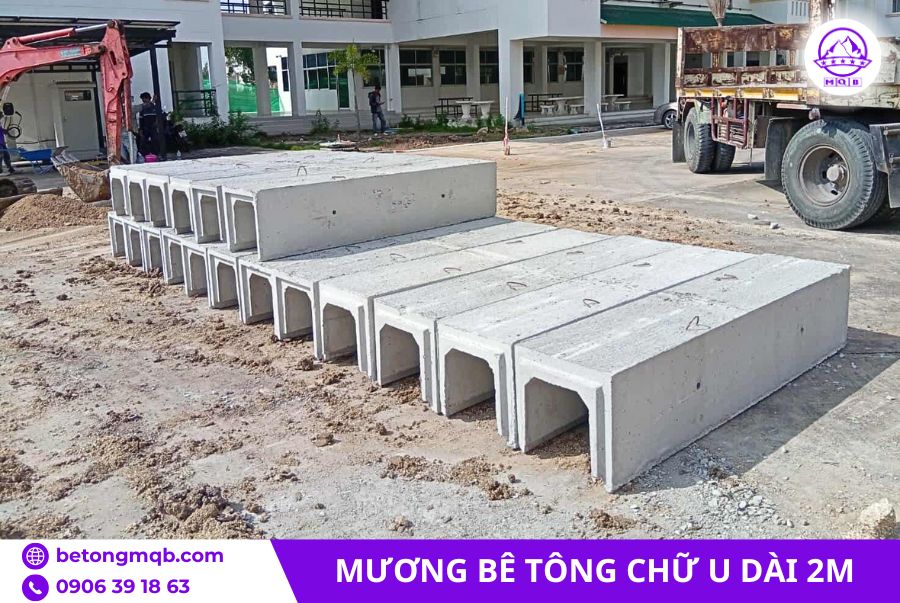 Cống bê tông chữ U dài 2m cao 500mm nắp rời tại Miền Tây 4 cong be tong chu u dai 2m giao hang nhanh