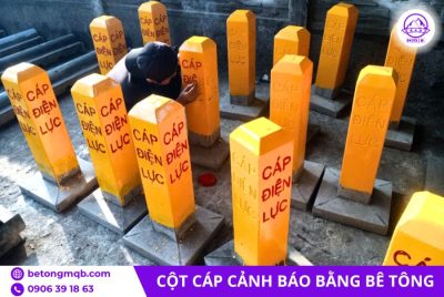 Cột cáp cảnh báo điện lực bằng bê tông kích thước 150x150x610mm 7 Cột cáp cảnh báo điện lực tại Miền Nam