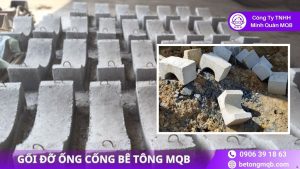 Các loại gối đỡ bê tông MQB được ứng dụng phổ biến ở công trường
