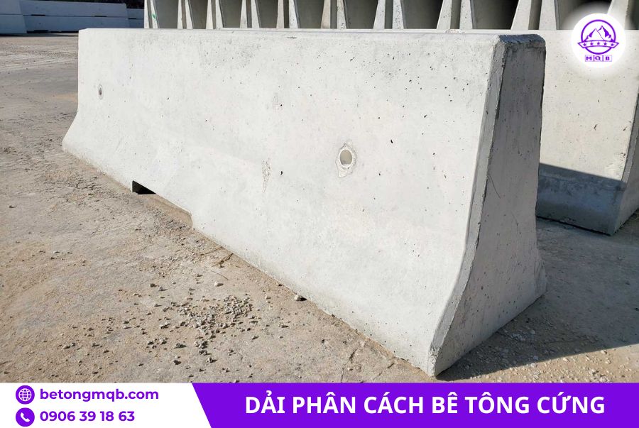 Chuyên sản xuất dải phân cách bê tông cứng 50x85x200cm 2 dai phan cach be tong cung giao thong