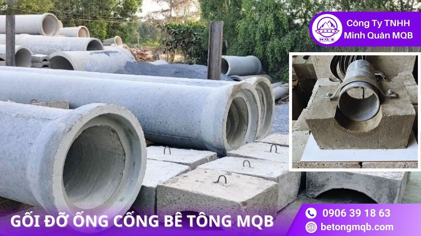 Gối Đỡ Cống: Cấu tạo – Quy cách – Ứng dụng – Tiêu chuẩn 2026 | Bê Tông MQB 4 thi công gối kê cống đúng kỹ thuật