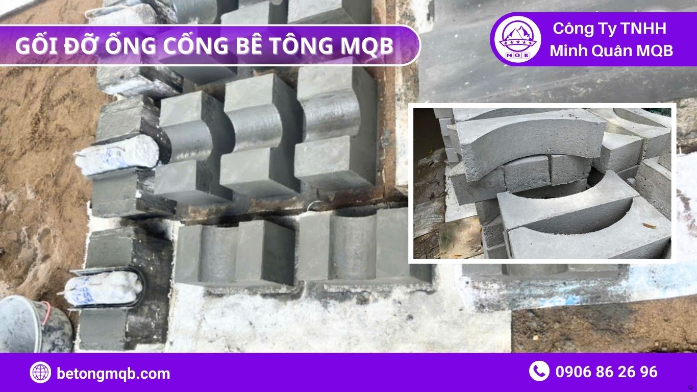 Gối đỡ cống bê tông tại Vũng Tàu MQB