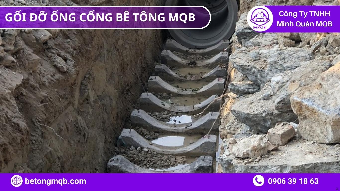 Gối đỡ cống bê tông tại Vũng Tàu MQB thực tế