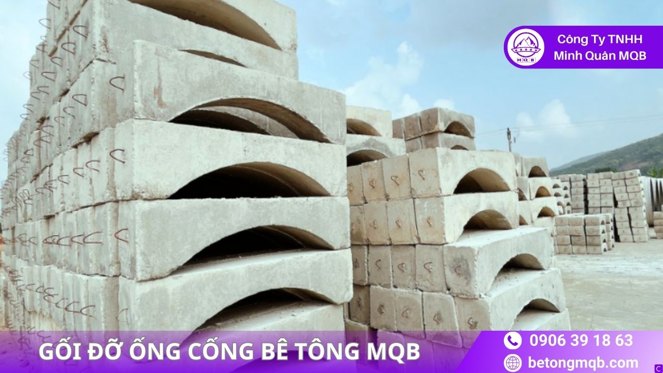 Gối đỡ cống bê tông là gì? Vai trò – Cấu tạo – Cách sử dụng 2026| BÊ TÔNG MQB 3 Gối đỡ ống công bê tông là gì MQB trong công trình