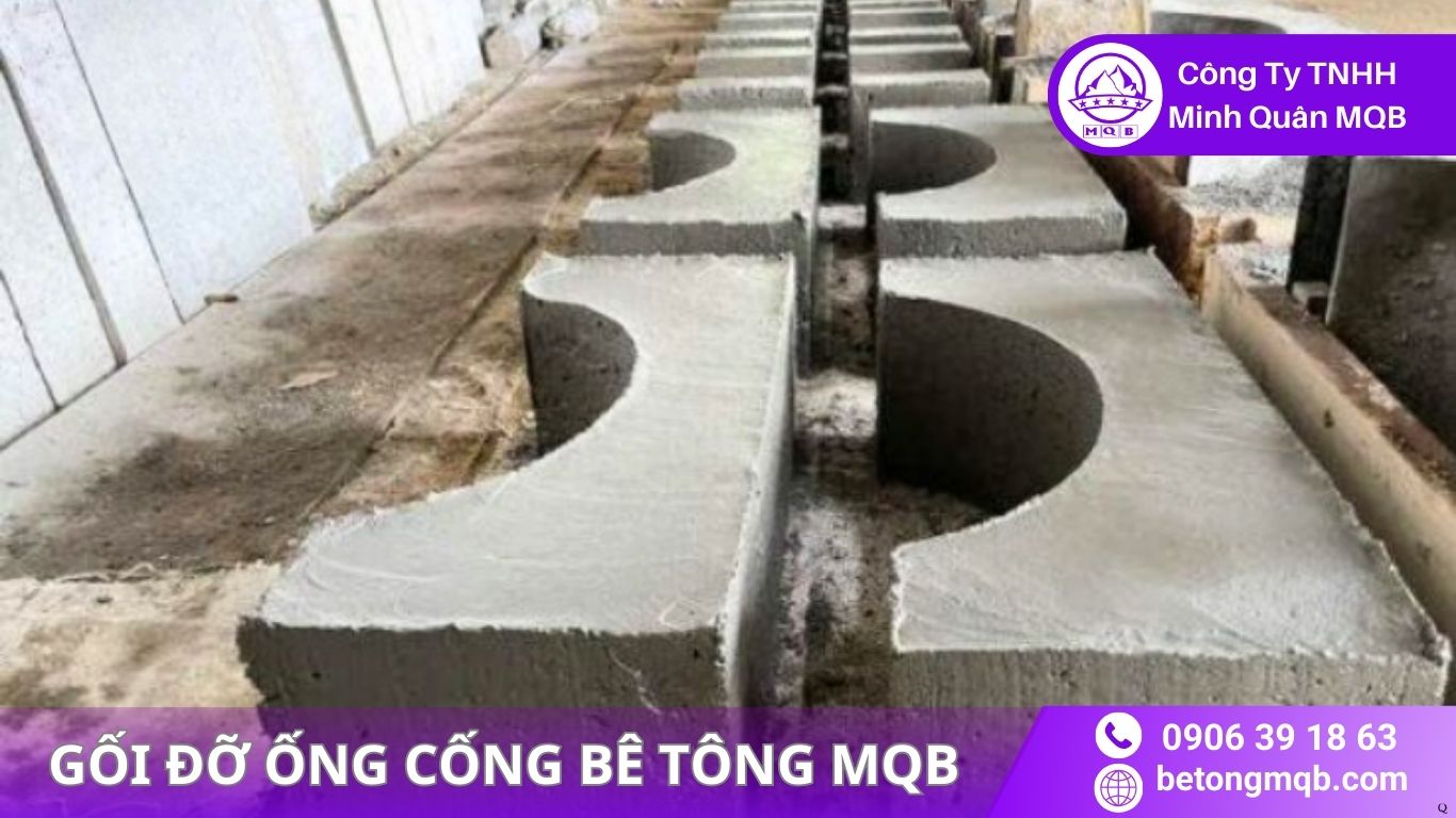 Gối đỡ cống bê tông là gì? Vai trò – Cấu tạo – Cách sử dụng 2026| BÊ TÔNG MQB 2 Gối đỡ ống công bê tông là gì MQB