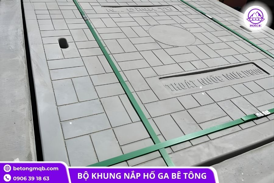 Khung nắp hố ga 1200x1200x200mm bê tông đúc sẵn