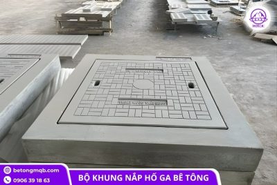 Cung cấp bộ khung nắp hố ga 1200x1200x200mm bê tông đúc sẵn 8 Khung nắp hố ga 1200x1200x200mm tại Miền Nam