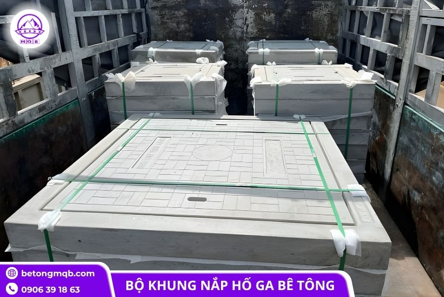Khung nắp hố ga 1200x1200x200mm từ Minh Quân MQB