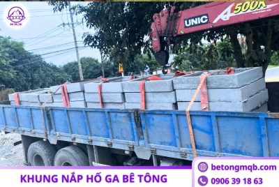 Khung nắp hố ga vuông chịu lực bằng bê tông đúc sẵn Quận 12 8 khung nap ho ga vuong tai quan 12