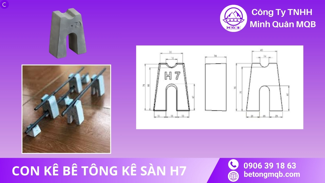 Kích Thước Con Kê Bê Tông Chuẩn & Bảng Thông Số 2026 | BÊ TÔNG MQB 11 Kích thước con kê bê tông kê sàn H7 MQB