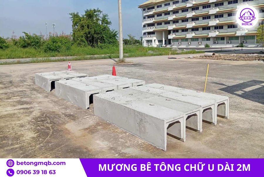 Mương u bê tông dài 1.2m thoát nước