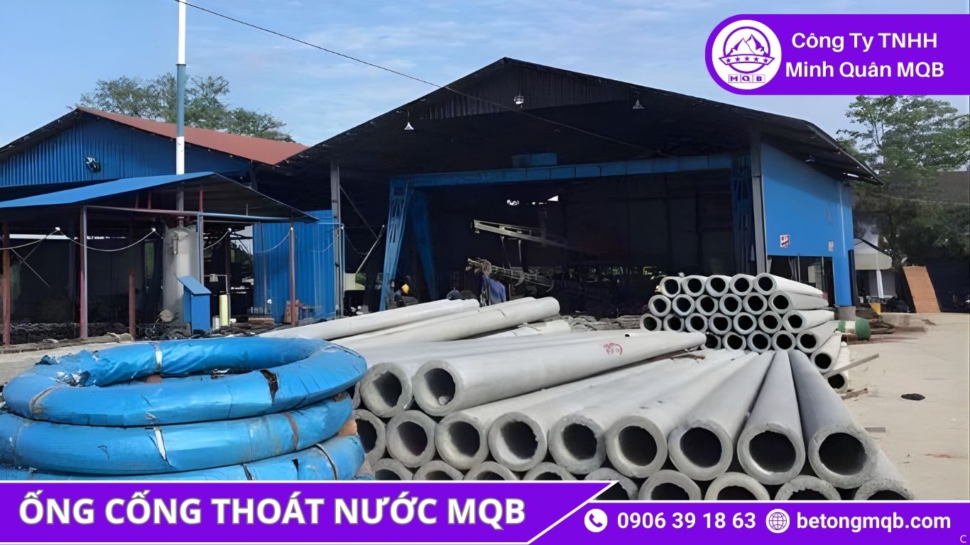 Ống Cống Bê Tông Ly Tâm: 4 Lý Do Được Ưu Tiên Tại Miền Trung | Bê Tông MQB 3 nhà xưởng ống cống bê tông ly tâm MQB