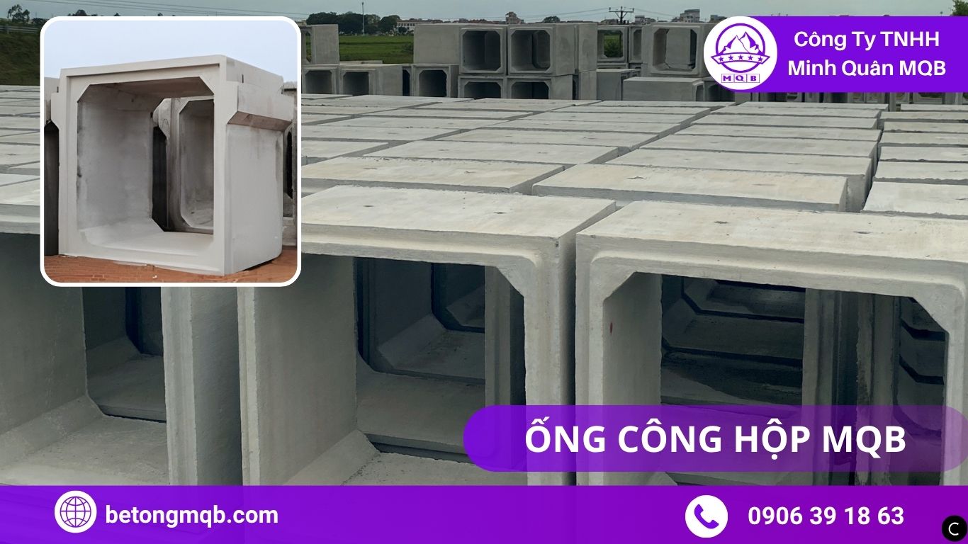 Ống Cống Hộp BTCT Đúc Sẵn MQB – Bền 50+ Năm, Đa Dạng Kích Thước | BÊ TÔNG MQB 2 Cấu tạo cống hộp BTCT MQB