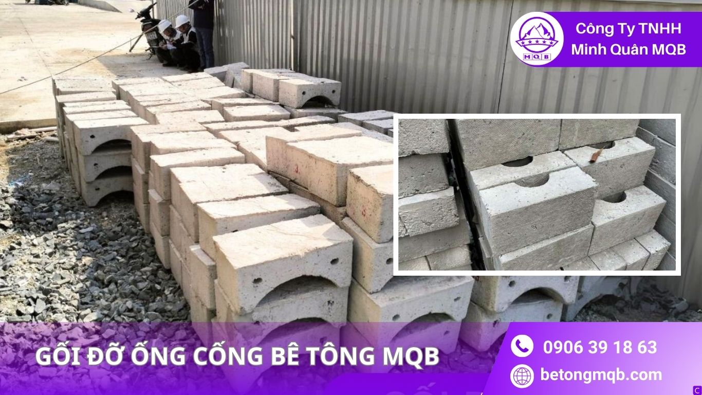 Quy cách gối đỡ cống bê tông MQB tiêu chuẩn