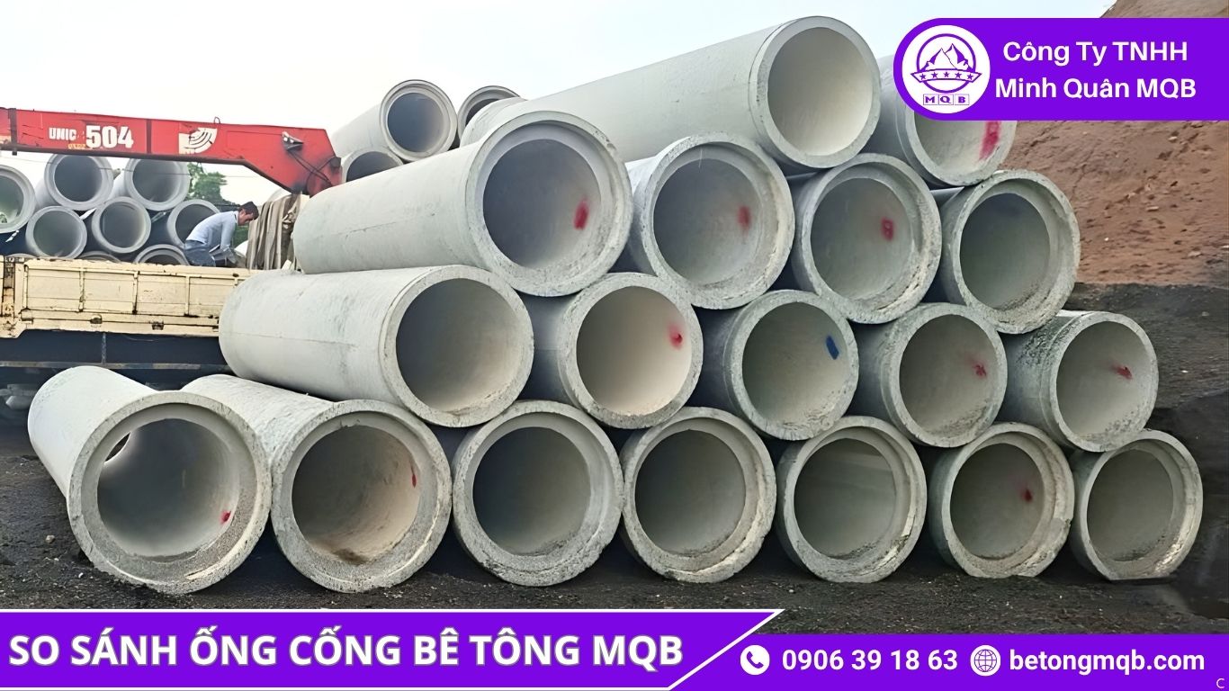 So Sánh Ống Cống Ly Tâm Và Rung Ép – Ưu Nhược Điểm (2026) | BÊ TÔNG MQB 1 So sánh ống cống bê tông ly tâm và rung ép MQB