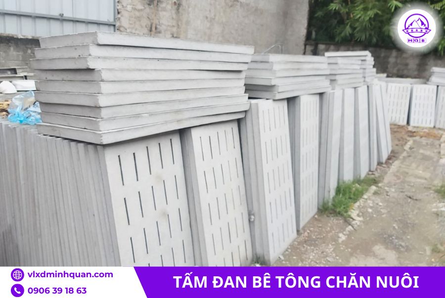 Tấm đan chăn nuôi bằng bê tông 600x1000x60mm 2 Tấm đan chăn nuôi 600x1000x60mm