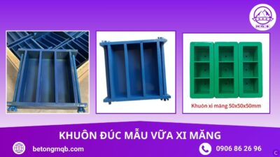 Ứng dụng khuôn đúc mẫu vữa xi măng