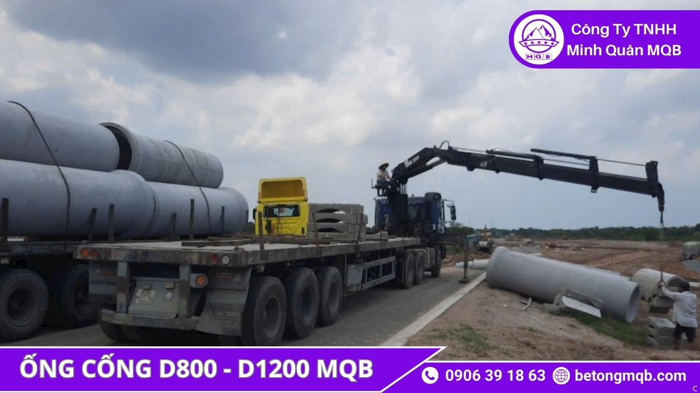 Ống cống bê tông D800 D1200 nhà cung cấp bê tông MQB