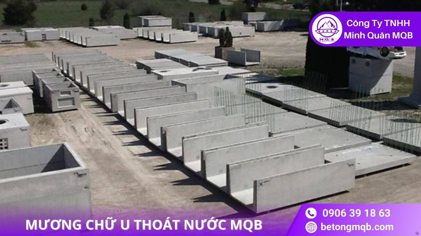 Mương chữ U đúc sẵn MQB tiêu chuẩn thực tế