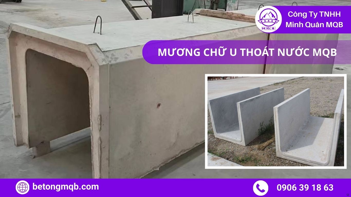 Mương chữ U trong khu dân cư MQB tiêu chuẩn thực tế