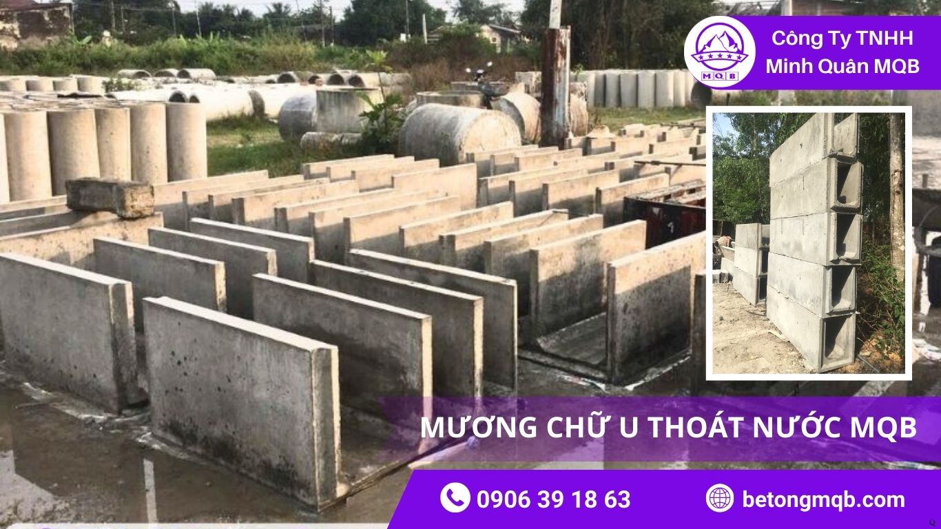 Mương chữ U trong khu dân cư MQB tiêu chuẩn