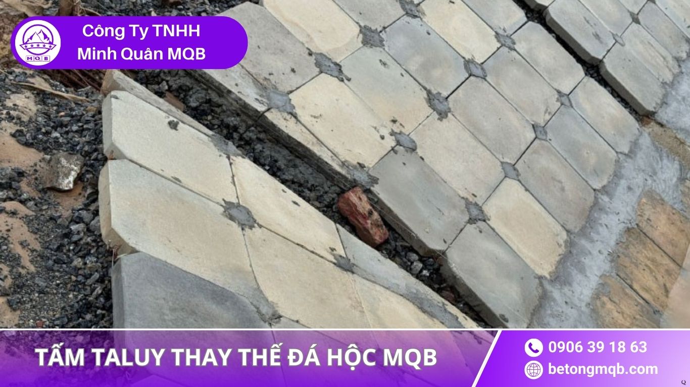Tấm Taluy Chống Sạt Lở Miền Trung 2025 | Bê Tông MQB 2 Tấm taluy chống sạt lở miền Trung MQB