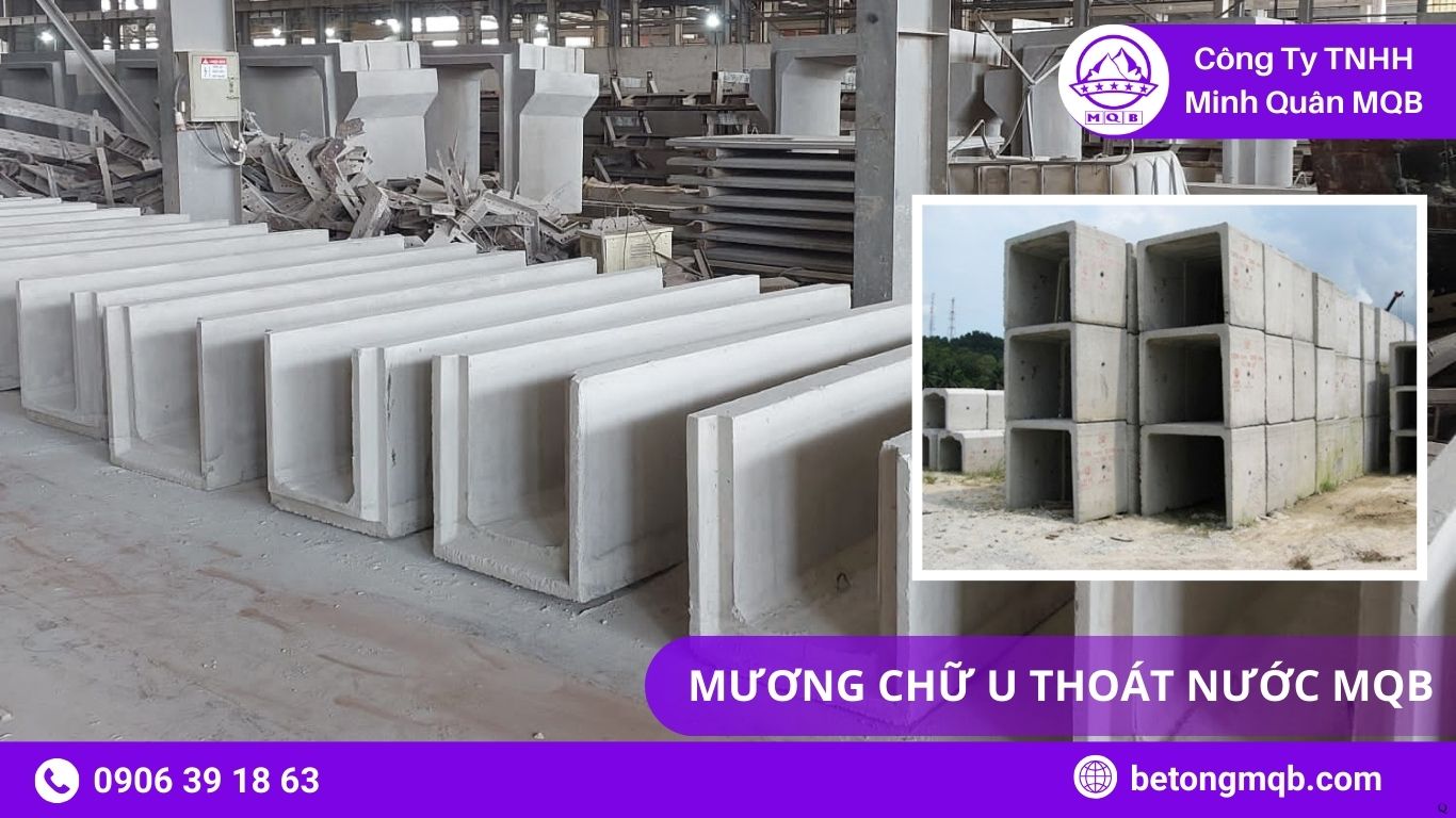 Mương Chữ U Thủy Lợi Nông Nghiệp Hiệu Quả BBê Tông MQB trong công trình