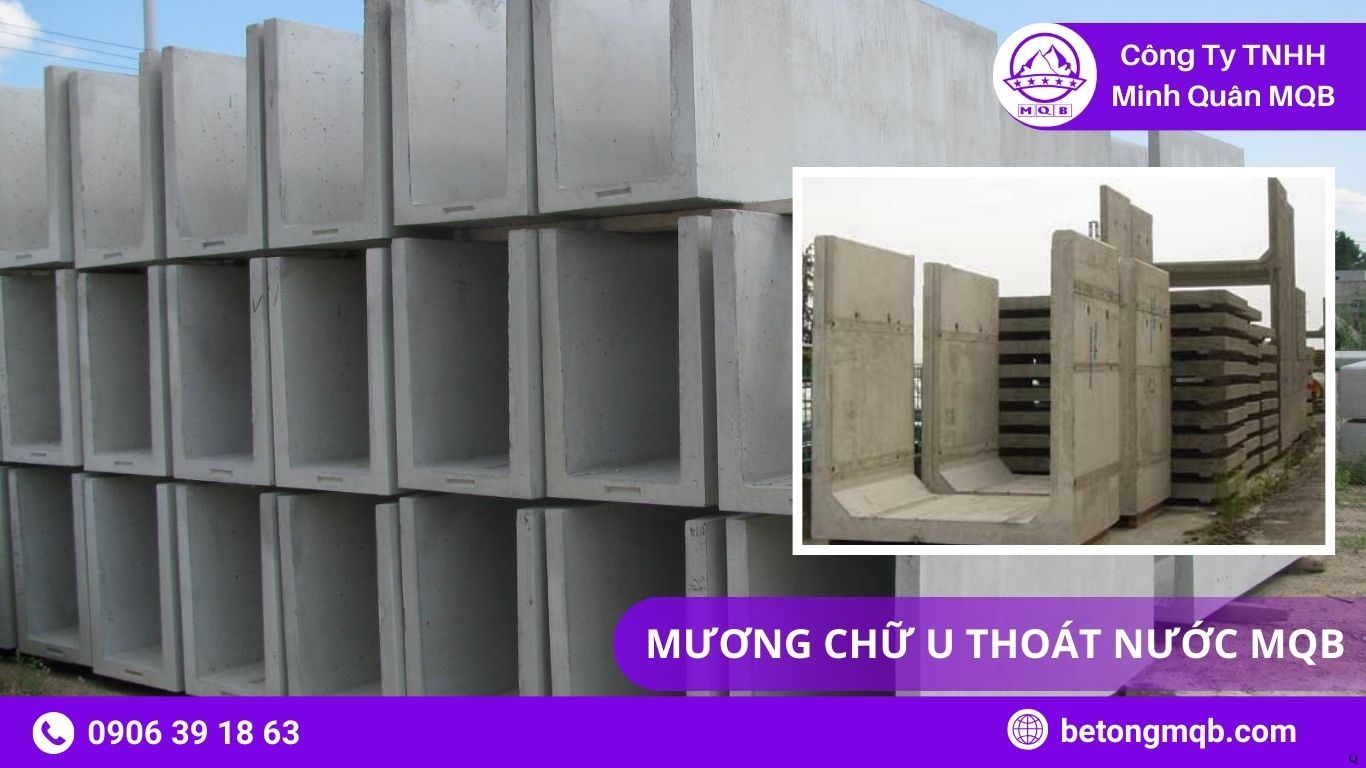 mương chữ U hành lang kỹ thuật bê tông MQB 