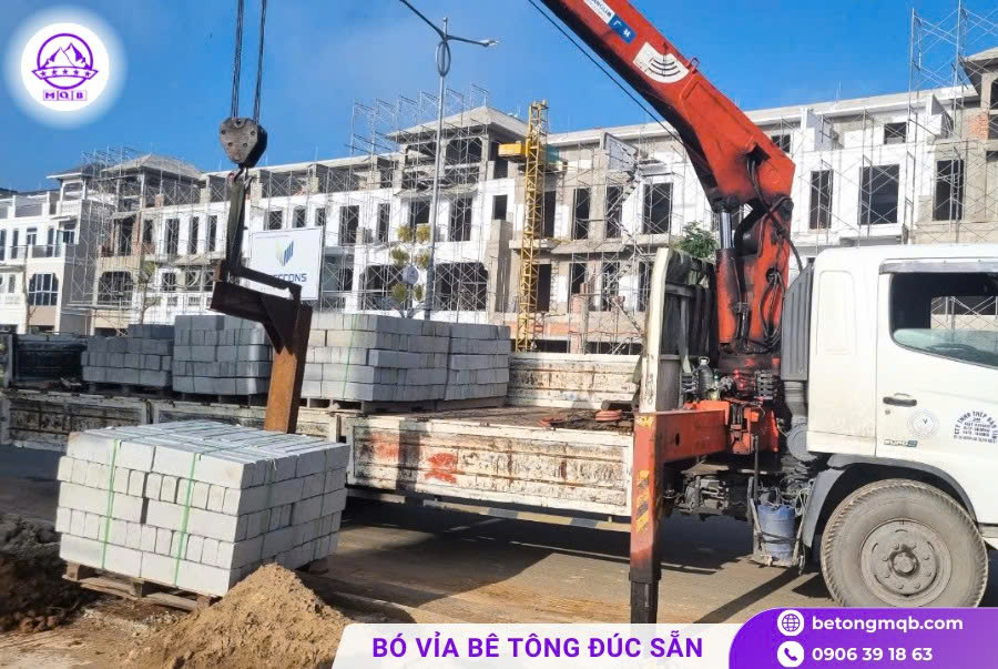 thi công bó vỉa bê tông đúc sẵn long thành khu dân cư