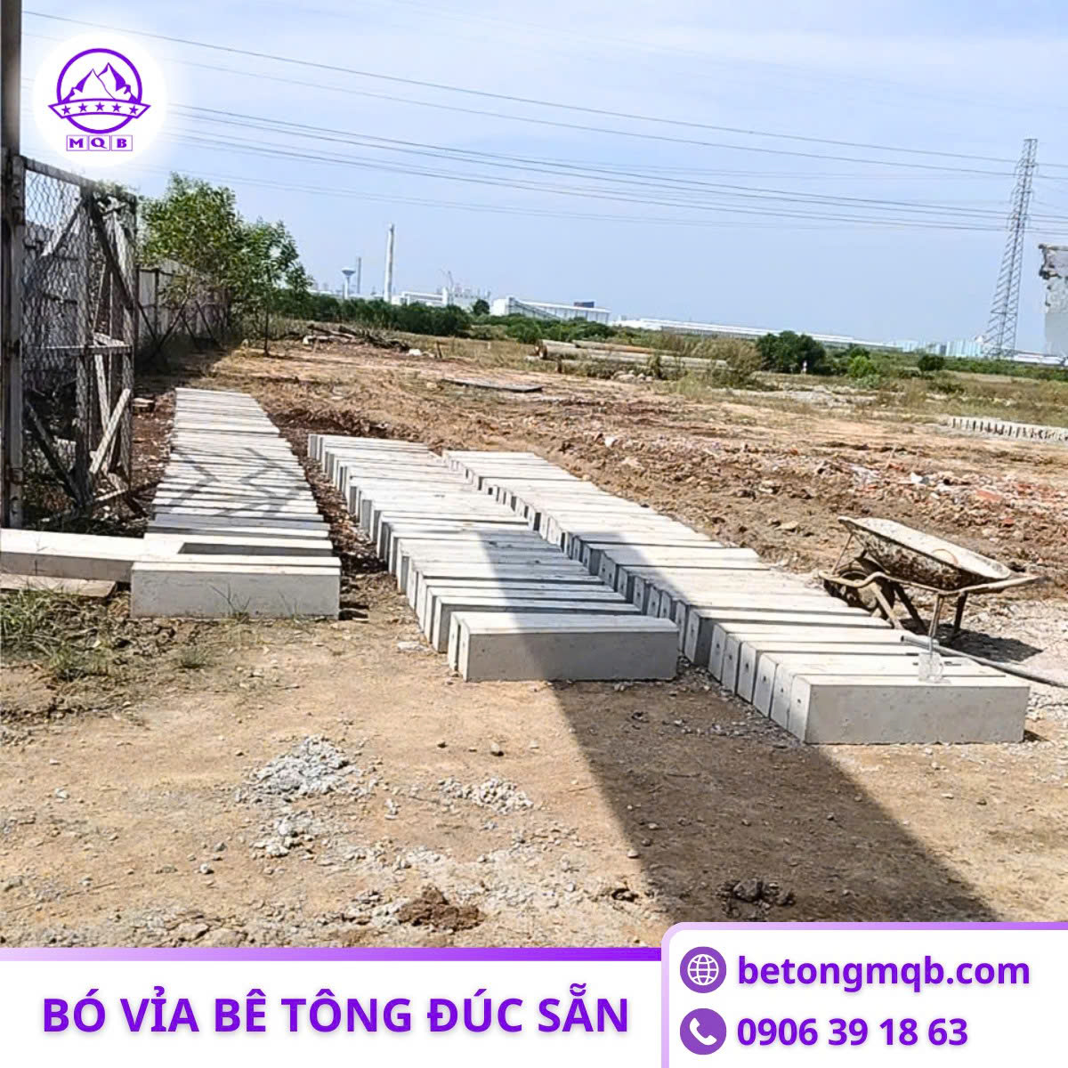 Bó Vỉa Bê Tông Đúc Sẵn Long Thành 2026: Giải Pháp Rút Ngắn Tiến Độ | Bê Tông MQB 4 cung cấp bó vỉa bê tông đúc sẵn long thành MQB