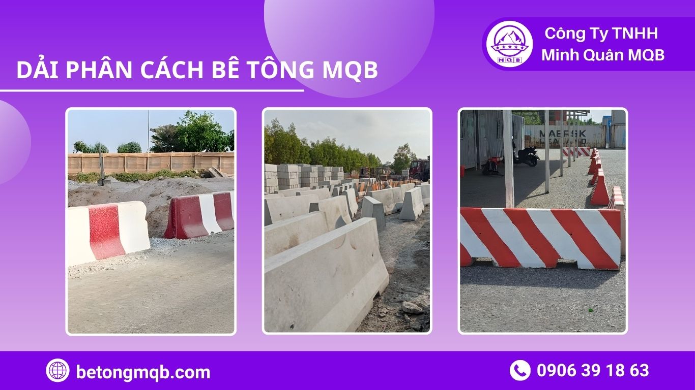 các loại dải phân cách Long Thành