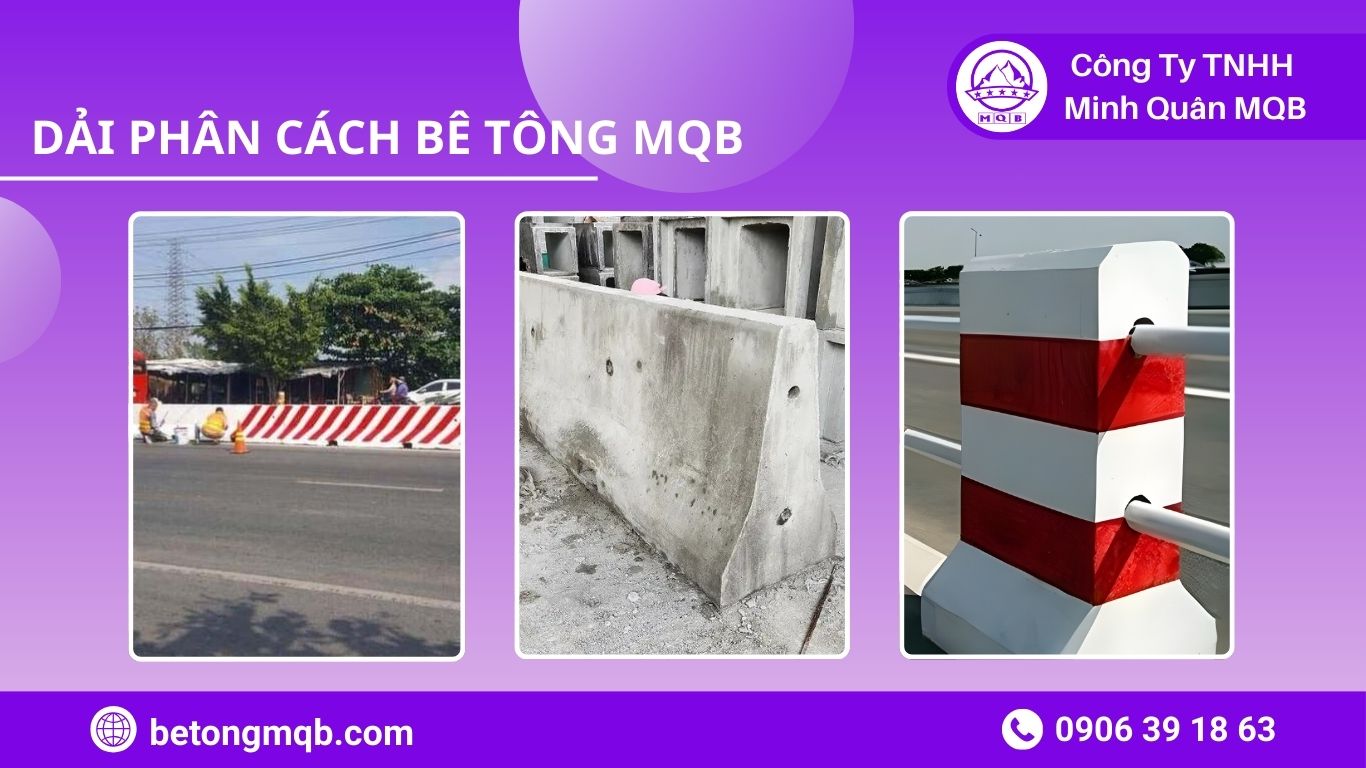 các loại dải phân cách bê tông sử dụng tại TPHCM