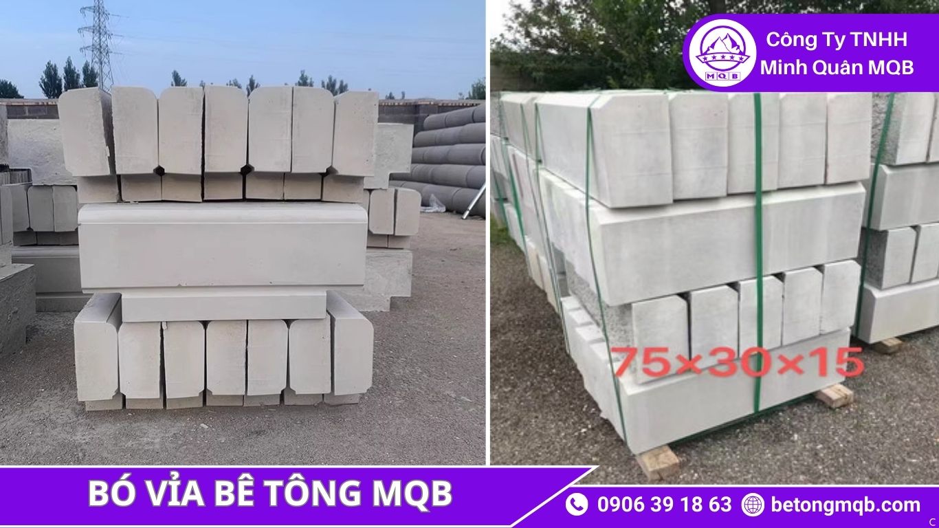 Bó Vỉa Cảnh Quan Công Viên – Giải Pháp Đô Thị Xanh 2026 | Bê Tông MQB 3 thi công bó vỉa cảnh quan công viên trong không gian xanh