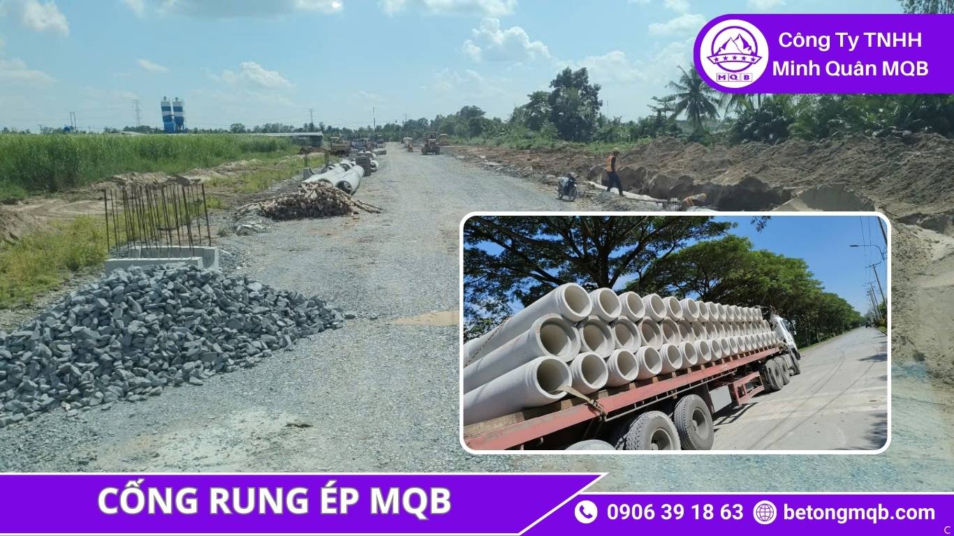 Cống Rung Ép D1200 – Tuyến Tiêu KCN 2026 | Bê Tông MQB 3 MQB cung cấp cống rung ép D1200