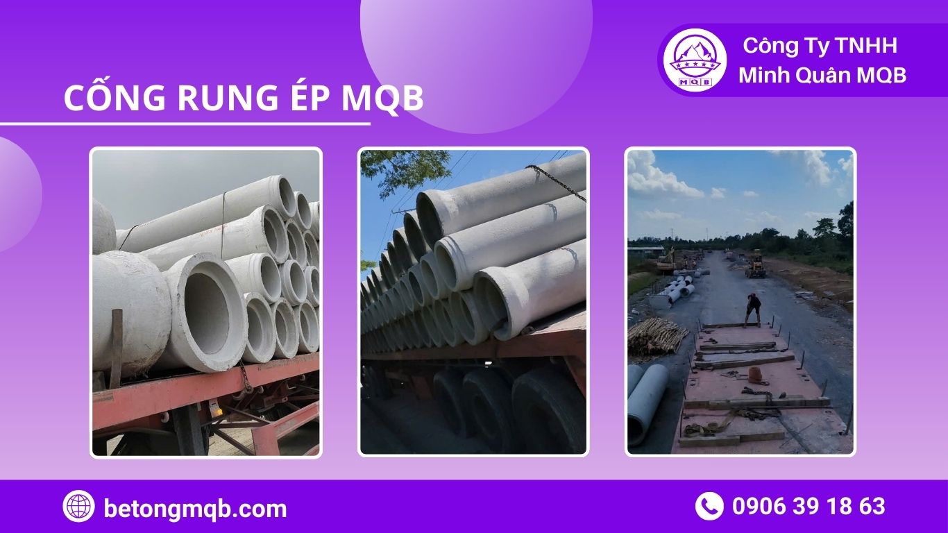 các kích thước cống rung ép MQB