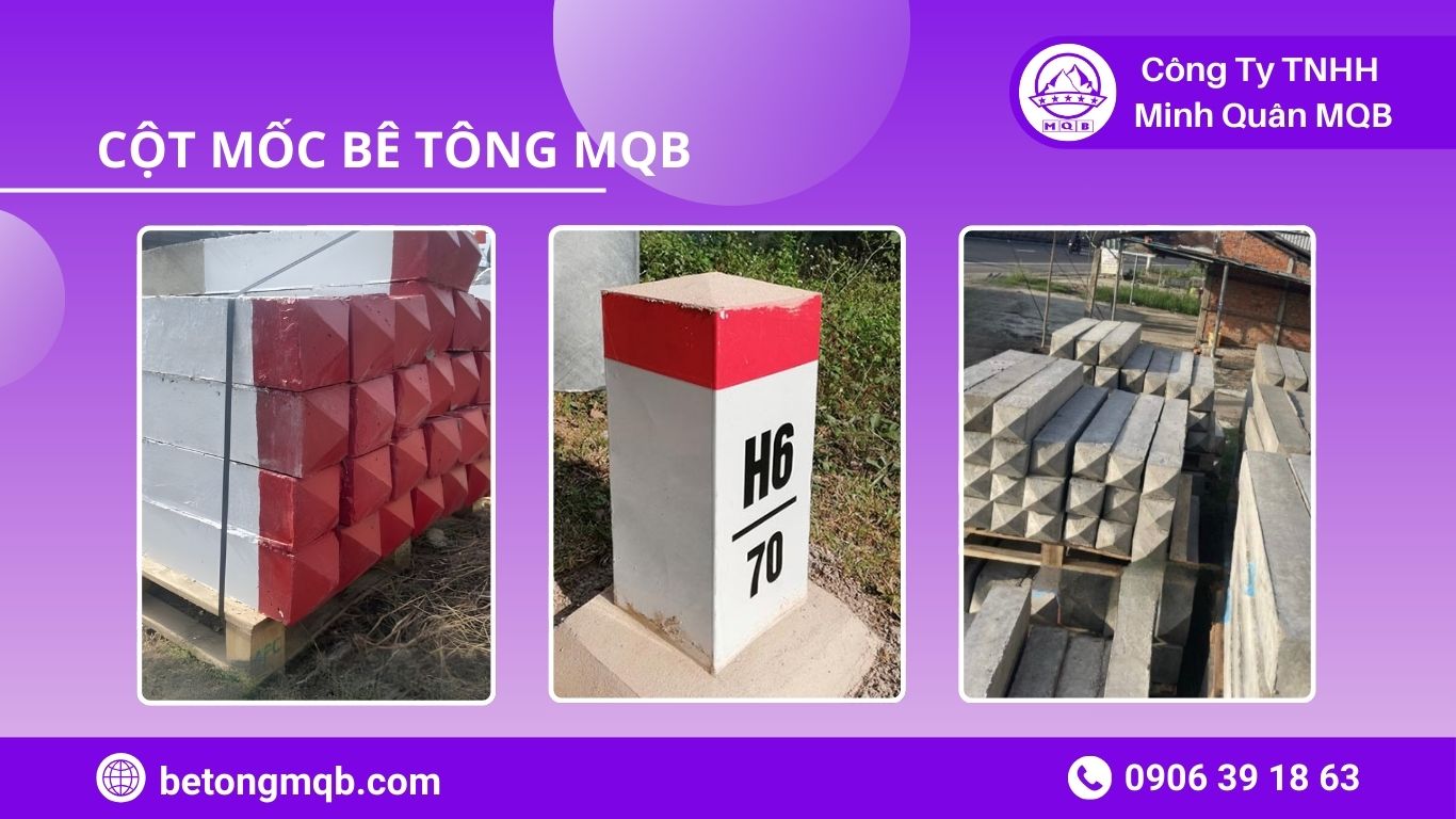 Cột mốc bê tông ven biển chống ăn mòn MQB