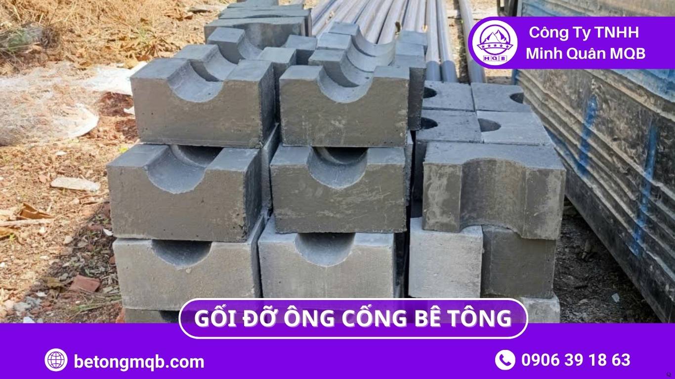 Cấu tạo gối đỡ ống cống bê tông trong hệ thống thoát nước 2026 | Bê Tông MQB