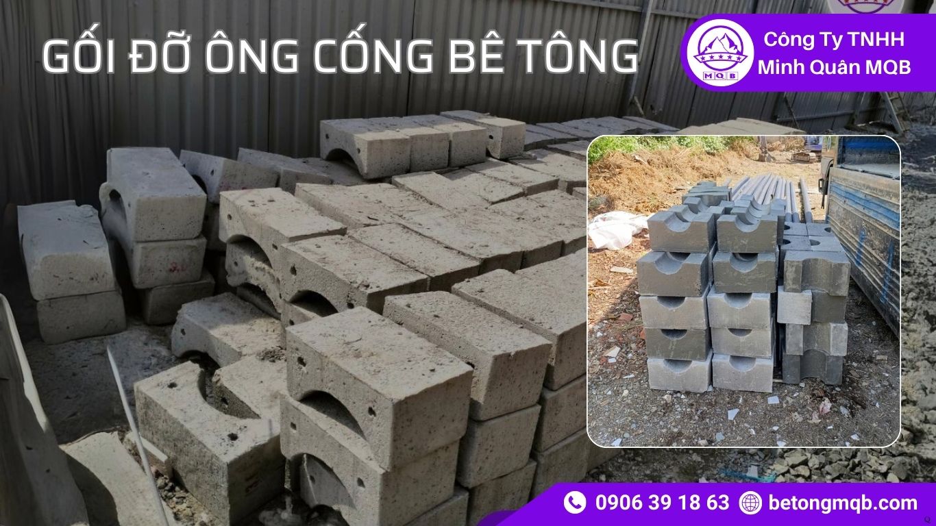 Kích thước gối đỡ ống cống bê tông D300–D2000 đạt chuẩn 2026 | Bê Tông MQB