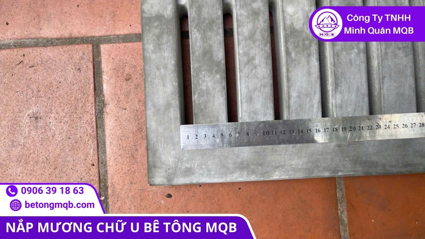 gối đỡ trong cấu tạo tấm đan nắp mương chữ U
