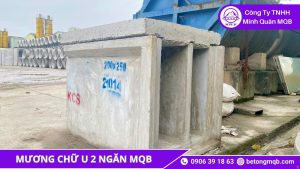 mương chữ U 2 ngăn chiếu sáng đô thị