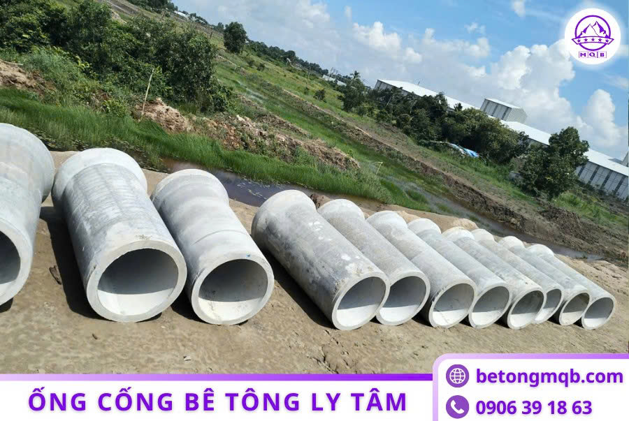 Ống Cống Ly Tâm Bê Tông Mác Cao Trong Dự Án Chống Ngập 2026–2030 | Bê Tông MQB 1 Ống cống ly tâm bê tông mác cao MQB