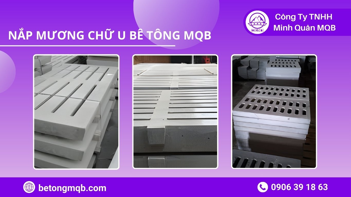 Nắp Rãnh Thoát Nước Chịu Tải 2026: Chọn Gang, Thép Hay Đan Bê Tông? | Bê Tông MQB 4 so sánh nắp rãnh thoát nước bê tông MQB