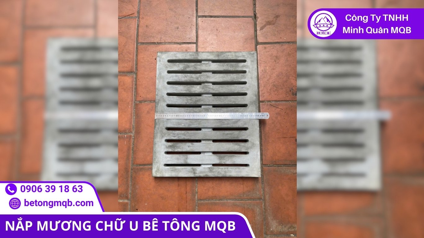 tấm đan nắp mương chữ U khu công nghiệp chịu tải xe container